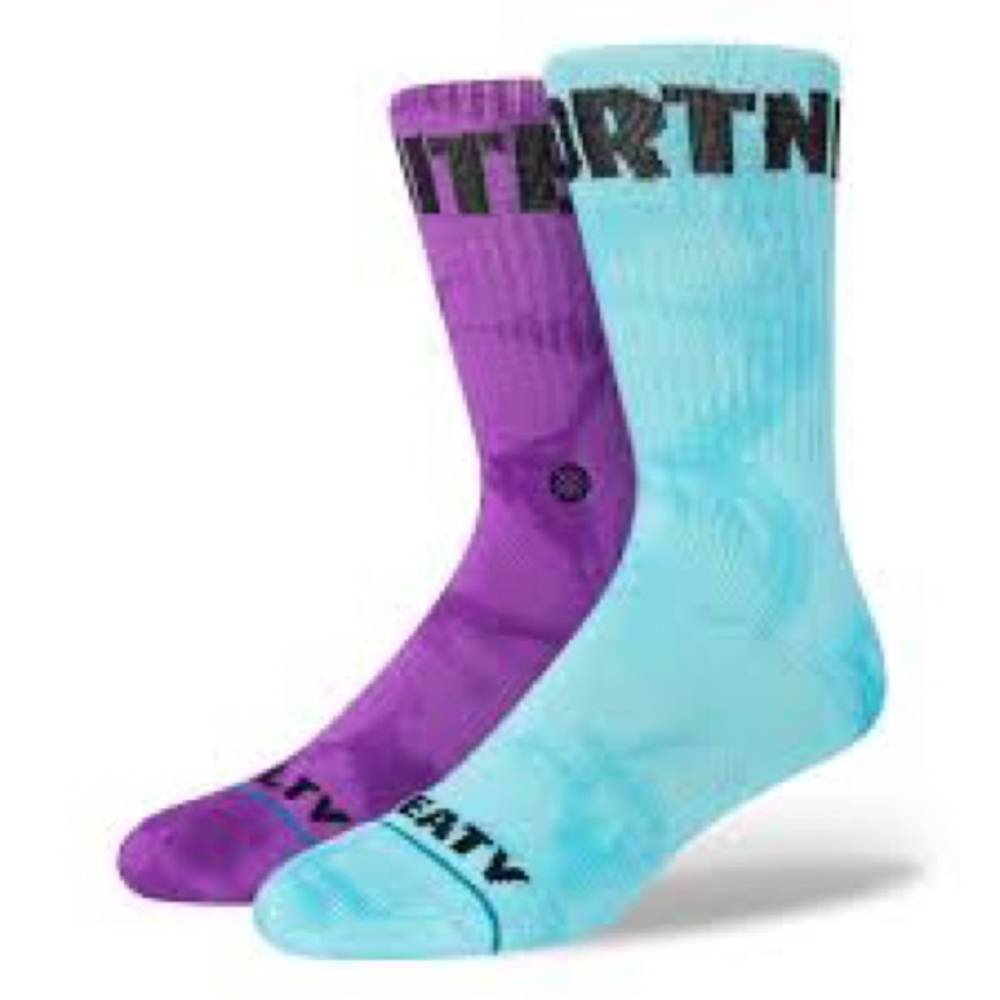 Stance x Fortnite Victory Royale Purple & Blue Mismatched